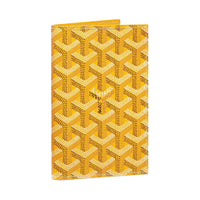 GOYARD Grenelle Cow Leather Card Holder Passport Holder Small Size Unisex Yellow