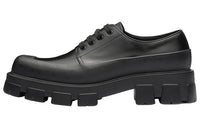 PRADA Monolith Brushed Leather Lace-up 'Black'
