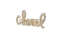 CHANEL 2021 Faux pearl Logo lettering Hair Barrette