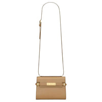 SAINT LAURENT Calfskin Shoulder Bag, Crossbody Bag Mini Women's Natural Brown