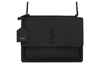 SAINT LAURENT SUNSET Cow Leather Sunset Bag, Crossbody Bag, Shoulder Bag Women's Black