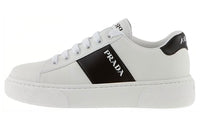 PRADA Low Top Skateboard Shoes Women's White Black