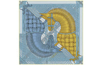 HERMES Silk Scarves Women's Blue