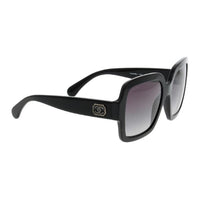 CHANEL Acetate Square Sunglasses Women's Black