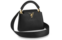 LOUIS VUITTON Capucines Leather Shoulder Bag Crossbody Bag Handbag Mini Women's Black