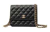 CHANEL WOC Grained Calfskin Crossbody Bag Shoulder Bag Women's Black