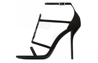 SAINT LAURENT Strap Sandals 10cm Women's Black