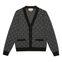 Gucci GG Wool Jacquard Cardigan 'Grey Black' 761550-XKDK5-1230