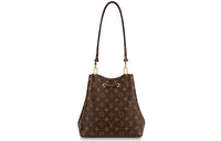 LOUIS VUITTON Coated Canvas With Leather Trim Bucket Bag, Portable Crossbody Bag, Shoulder Bag Women's