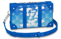 LOUIS VUITTON Soft Trunk Wallet 6 Card Slot Clouds Monogram Blue