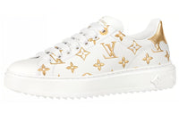 LOUIS VUITTON Time Out Sneakers 'White With Gold Monogram' Women's