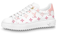 LOUIS VUITTON Time Out Sneakers 'White With Pink Monogram' Women's