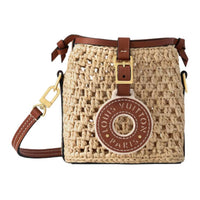 LOUIS VUITTON NOE Leather Trim Bucket Bags Shoulder Bag Crossbody Bag Women's Brown & Natural