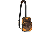 LOUIS VUITTON NIGO Collaboration Cow Leather With Coated Canvas Sling Bag Crossbody Bag Shoulder Bag Men's Brown