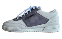 CHANEL Low-Top Skateboard Shoes Women's White Gray
