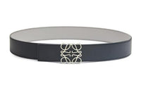LOEWE Leather Belts Men's Gray Width 4cm
