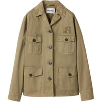 MIU MIU Garment dyed Cotton Jacket