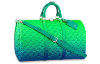 LOUIS VUITTON Keepall 50B Taurillon Illusion Blue/Green