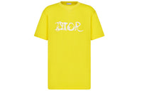 DIOR Quarterly New Products Drop Shoulder Sleeve T Shirt Men's Yellow