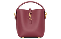 SAINT LAURENT CASSANDRE Cow Leather Bucket Bag, Shoulder Bag, Crossbody Bag Mini Women's Merlot Red
