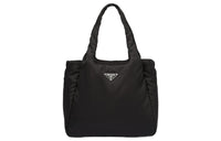 PRADA Re Nylon Fabric Tote Bag, Shopping Bag, Handbag Tubas Women's Black