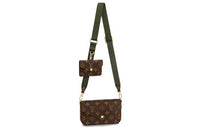 LOUIS VUITTON Félicie Strap & Go Monogram Khaki Green/Ebony
