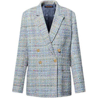 LOUIS VUITTON Double-Breasted Tweed Blazer