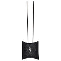 SAINT LAURENT CASSANDRE Calfskin AIRPODS Protective Cover Crossbody Bag, Shoulder Bag Unisex Black