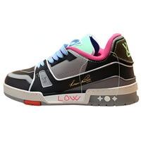 LOUIS VUITTON Trainer Thailand Limited Wear-Resistant Low-Top Skateboard Shoes Unisex Black Gray Color