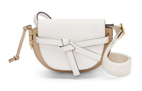 LOEWE GateAnagram Soft Cow Leather Crossbody Bag, Shoulder Bag Mini Women's Soft White Paper Craft
