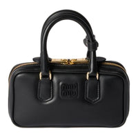 MIU MIU Arcadie Leather Mini Shoulder Bag Tote Bag Women's Black