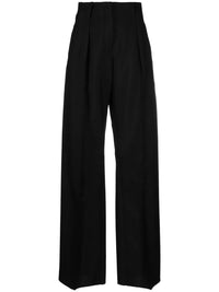 Ferragamo High-waisted Wide-leg Trousers Black