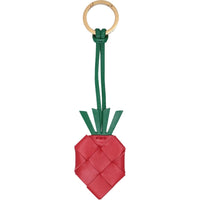 Bottega Veneta Intrecciato Strawberry Keyring