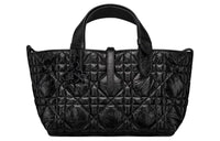 DIOR Wrinkled Cow Leather Handbag, Shoulder Bag Small Size Women's Black
