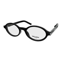 SAINT LAURENT Plate Frame Oval Eyeglass Frames Women's Black