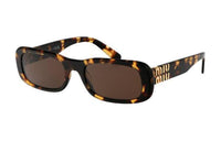 MIU MIU Acetate Irregular Shape Sunglasses Women's Tortoiseshell