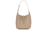 SAINT LAURENT LE5A7 Smooth Cow Leather Hobo Bag, Handbag, Shoulder Bag Women's Gray