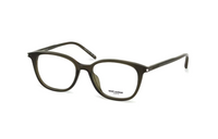 SAINT LAURENT Plate Frame Square Eyeglass Frames Unisex Green