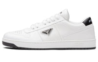PRADA Downtown Low Top Sneakers Leather White White Black