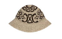 CELINE Cloche Hat In Triomphe Fair Isle Wool