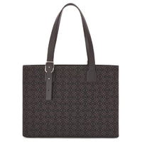 LOEWE Canvas Jacquard With Calfskin Canvas Bag Tote Bag Shopping Bag Shoulder Bag Handbag Men's Anthracite/Black