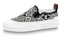 LOUIS VUITTON Playtime Slip On Shoes 'Black White Monogram' Women's