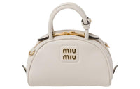 MIU MIU Leather Shoulder Bag, Crossbody Bag, Handbag Women's White