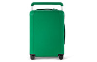LOUIS VUITTON Horizon Leather Cow Leather Patchwork Trim Suitcase Luggage 20 Inch Men's Green