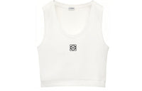 LOEWE Cropped Anagram Tank Top 'White/Navy Blue'