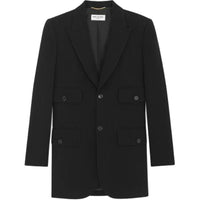 SAINT LAURENT Single-Breasted Long-Sleeved Jacket