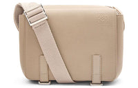 LOEWE Soft Grain Cow Leather Messenger Bag, Shoulder Bag, Crossbody Bag Extra Small Men's Sand