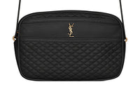 SAINT LAURENT Leather Shoulder Bag Women's Black
