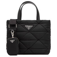 PRADA Nylon Fabric Tote Bag, Shopping Bag, Shoulder Bag Women's Black