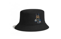HERMES Cotton Silk Rayon Bucket Hats Men's Black